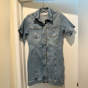 Zara Light Blue Denim Shirt Dress